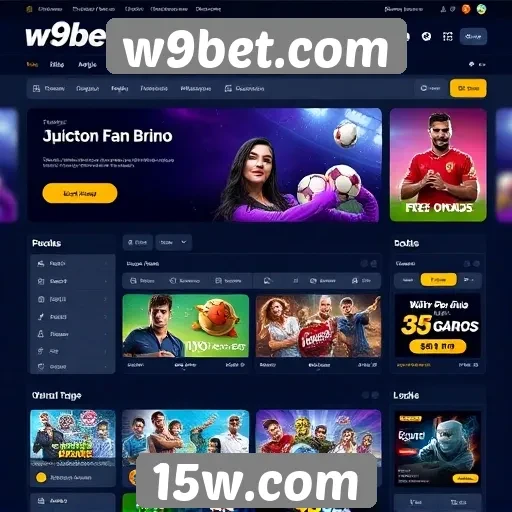 Análise da interface de navegação do site w9bet.com